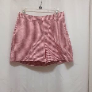 Lee red/pink/white plaid shorts